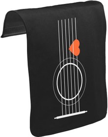 Resim Gitar - Pena Unisex Siyah Tak-Çıkar Postacı Çanta Kapağı CK-1661 