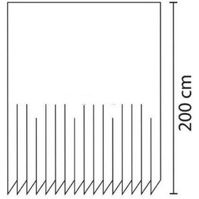 Resim Zethome Jackline Banyo Duş Perdesi 12005 Tek Kanat 1X180X200 Çok Renkli 