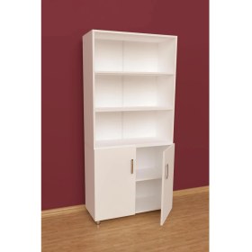 Resim 3G Tasarım Üç Raflı İki Kapaklı Ofis Dolabı Dosya Dolabı 3G-033-KD-BEYAZ/90x37x190h 