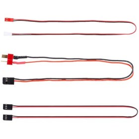 Resim Dianziye Rc Tırmanma Araçları İçin 3'lü Bağlantı Kablosu Seti - Alıcı Uzantı, Jst Ph2.0mm 2p Ve T Tipi Adaptörler 