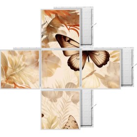 Resim Gök Panel 60 x 60 LED Panel Aydınlatma Desenli 3x3 5'li Grup Özel Seri 46511485SA 