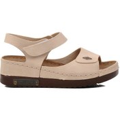 Resim Bej Kadın Düz Sandalet 07-109rr Z Bej 