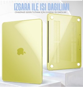 Resim Apple MacBook Neo 13 İnç A3404 Uyumlu Şeffaf Kılıf Ekran Ve Klavye Koruyucu Set Kristal Parlak Kapak 