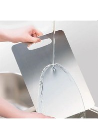 Resim Paslanmaz Çelik Kesme Tahtası 24x15 Cm Mutfak Sebze Et Kesme Tahtası Doğrama Tahtası Mutfak Aksesuarları 5570 Çok Renkli 