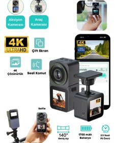 Resim +360 Botslab V9h 4K / Wifi / 140°ultra Geniş Açı/ 3 IN 1 (Araç - Motor - Aksiyon) Kamerası 