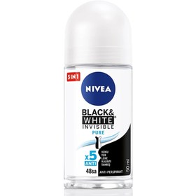 Resim Nivea Invisible Pure Black White Kadın Deodorant Roll-On 50 ml 