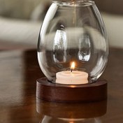 Resim Şık Cam Mumluk Seti - Avrupa Stili Şeffaf Yuvarlak Şamdanlar, Masaüstü Zen Tasarım Nذri Mumluklar, Rüzgar Geçirmez Tealight Bardaklar Ev Dekorasyonu, Düğün, Cadılar Bayramı, Şükran Günü, Noel - Mum Dahil Değildir 