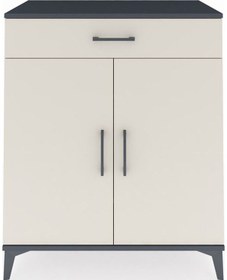 Resim Hyperion Şifonyer 2 Raflı Tek Çekmeceli 2 Kapaklı 88x44x106 A... Antrasit 