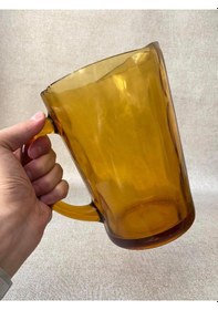 Resim Antika Sarı Kristal Can Sürahi 20,5 Cm 