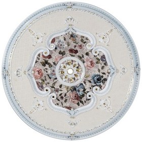 Resim Oval Beyaz Altın Saray Tavan Göbek 150 cm 