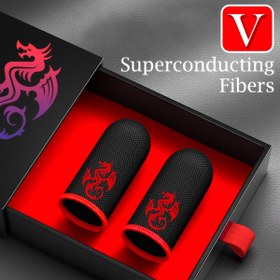 Resim En son Feilong serisi oyun parmak kılıfları, havalı ejderha desenli karbon fiber malzeme parmak kılıfları, nefes alabilen oyun parmak kılıfları, konfor ve doğruluğu artırır, "PlayerUnknown's Battlegrounds" oyuncuları için tasarlanmış 24 saat dayanıklı cep telefonu oyun parmak ucu eldiveni 