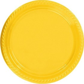 Resim Tabak Plastik 22 Cm (25 Adet) Sarı 