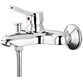 Resim Duvardan Montajlı Krom Banyo Bataryası Seramik Kartuşlu 