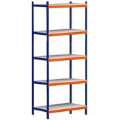 Resim Rafburada Rafburada® 5 Katlı Depo Rafı. 150-300 Kg Taşıma Kapasiteli Hafif 