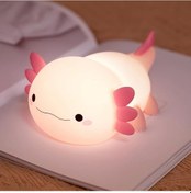 Resim Boatshop1 Pembe Kawaii Axolotl Gece Lambası Yumuşak Silikon Led Dokunmatik Kontrol Usb Şarj Edilebilir 1200mah Pil Sevimli Hediye Pembe 
