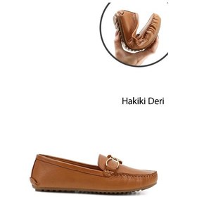 Resim Gönderi R Kadın Taba Antik Tokalı Rok Hakiki Deri Comfort Loafer Ddza78245125 Taba Antik 