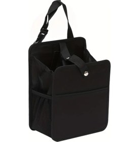 Resim Chuangyinshop Siyah 1 Koltuk Arkası Saklama Çantası Katlanır Büyük Kapasiteli Dayanıklı Oxford Kumaş Seyahat Alışveriş Araç Düzenleme 