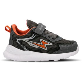 Resim Slazenger KAORU IN Çocuk Cırt Cırtlı Koyu Gri / Turuncu Sneaker 