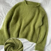 Resim Kadınlar İçin Zeytin Yeşili Yarı Şeffaf Kazak - Orta Esneklikte Rahat Yuvarlak Yakalı Süveter, Makinede Yıkanabilir İlkbahar/Sonbahar Katmanlı Kıyafetler için Noel, Sevgililer Günü ve Paskalya Giyim - Günlük ve Özel Günler İçin Çok Amaçlı 