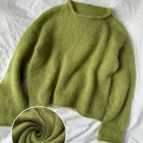 Resim Kadınlar İçin Zeytin Yeşili Yarı Şeffaf Kazak - Orta Esneklikte Rahat Yuvarlak Yakalı Süveter, Makinede Yıkanabilir İlkbahar/Sonbahar Katmanlı Kıyafetler için Noel, Sevgililer Günü ve Paskalya Giyim - Günlük ve Özel Günler İçin Çok Amaçlı 