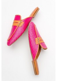 Resim Luvishoes 165 Hakiki Deri Pembe Hasır Kadın Terlik Pembe 