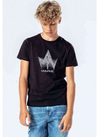 Resim Myname Baskılı Unisex Çocuk Siyah Tshirt 
