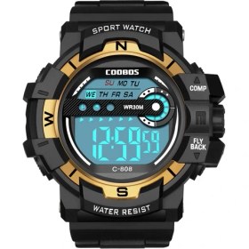 Resim Hanyang Altın 2 Moda Erkek LED Dijital Saat Tarih Spor Açık Erkekler Için Elektronik Saat Üst Marka Lüks Askeri Saatler Relogio Masculino (Yurt Dışından) 