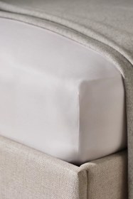 Resim Savoy 400 Tel Mısır Pamuklu Lastikli Çarşaf - Açık Gri / Çift Kişilik 140 x 190 x 34 cm 