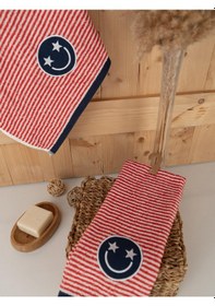 Resim Pamuklu 2'li 40x66 Cm Modern Desenli Renkli Havlu Seti Baveno Renkli 