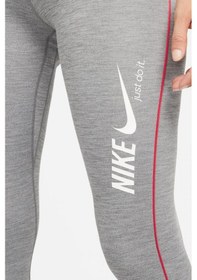 Resim Nike One Dri Fit Training Printed Grey Leggings Toparlayıcı 2 İç Cepli Gri Tayt 