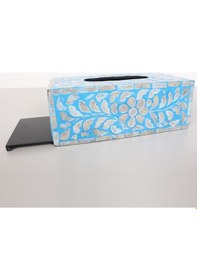 Resim Anita Sedefli Dikdörtgen Peçetelik 23x12x8,5 Cm Mavi 