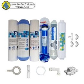 Resim Pemax Water Solutions Purefer Açık Kasa Çift Sedimentli Sertifikalı 6'lı Filmtec Dupon Mebran Şeffaf 4'lü Mineral 