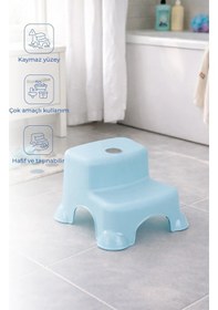 Resim Babyjem Kaydırmaz Bebek Katlı Basamağı Soft Mavi 
