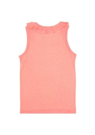 Resim U.S. Polo Assn. Kız Çocuk Pembe Bisiklet Yaka Fırfır Detaylı Kolsuz Tişört 50306242-VR041 