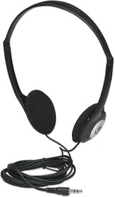 Resim Manhattan Stereo Kulaklık Ultra hafif, ayarlanabilir kafa bandı hafif bağlantısı ile 3,5 mm stereo jak 177481 