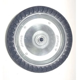 Resim abnturk 1 Adet 18CM Metal Gövde Pazar Arabası Tekerleği Süper Sağlam Araba Tekeri Çelik Gövde Özel TekerlekBilyalı değildir. 