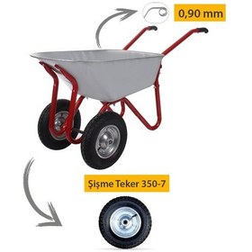 Resim Kanat Plus Galvanizli Iki Teker Demonte El Arabası 0.90 Mm Sac 