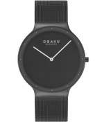 Resim Obaku Denmark V307GXBBMB Quartz Hasır Siyah 40 mm Erkek Kol Saati 