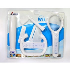 Resim Axcess Nintendo Wii Sports Kit Aksesuar Seti Tenis Golf Direksiyon Beyzbol 