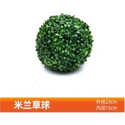 Resim Simülasyon Çim Topu Dekorasyonu Büyük Okaliptüs Bitkisi Milan Topu Yeşil Bitki Topu Yeşil Plastik Çiçek Sanatı Tavan Sahte Ağaç Topu Milan Çim Topu Dış Çap 23 Cm 