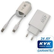 Resim Xiaomi 45w (WATT) Typ-c Hızlı Şarj Aleti Adaptörü Kablo Seti %100 Orijinal ( Kvk Teknik Servis Garantili ) 