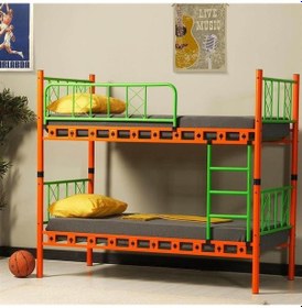 Resim Reyo Carme Genç Çocuk Odası Metal Ranza Ve Karyola 90x200 90 x 200 CM 