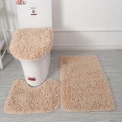Resim DouranShop No.10 Stili Et Katı Renk Kadife Banyo Paspas Seti Kabarık Kıllar Banyo Halıları Modern Tuvalet Çıtası Yumuşak Peluş Banyo Halı Seti (Yurt Dışından) 