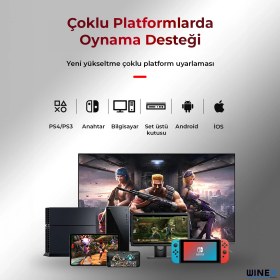 Resim Winex Mobile Winex BSP-Y01 Joystick Switch ps3 ps4 pc android ios Mf tv Retro Oyun Konsolu Joystiği Siyah 