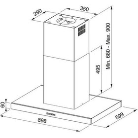 Resim Franke TALE ADA 905 I BK MATT Ada Davlumbaz 