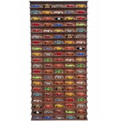 Resim Woodbu 1/64 Hobi Dikey Araba Rafı Ceviz 100 Araç 
