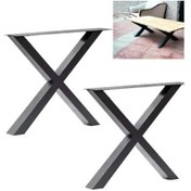 Resim İlgi Trafik Sehpa Ayağı Bank Bench Ayağı 40x30 cm Siyah 1 Takım 