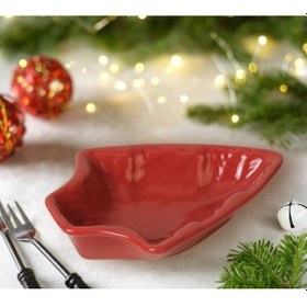 Resim Keramika Cerezlık Cam 17 Cm Kırmızı Bayrak 506 A 