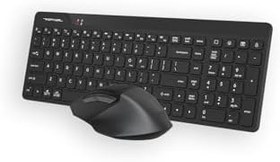 Resim A4 TECH FG2400 Air2 Mini Q-Türkçe FN-Multimedya Klavye + Optik Mouse Sessiz 2.4Ghz Kablosuz Klavye Mouse Set 