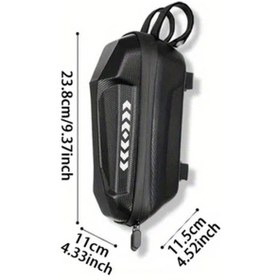 Resim Sunshine011 2l Taşınabilir Scooter Çantası Büyük Kapasiteli Elektrikli Scooter Depolama Çantası Ergonomik Tasarım Ayarlanabilir Kayışlar Cep Telefonu Cüzdan Anahtarlar İçin Siyah Kumaş Haki 